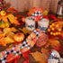 Whaline 30 Yard Fall Thanksgiving Wired Edge Ribbon, Buffalo Plaids, Autumn Leaves
