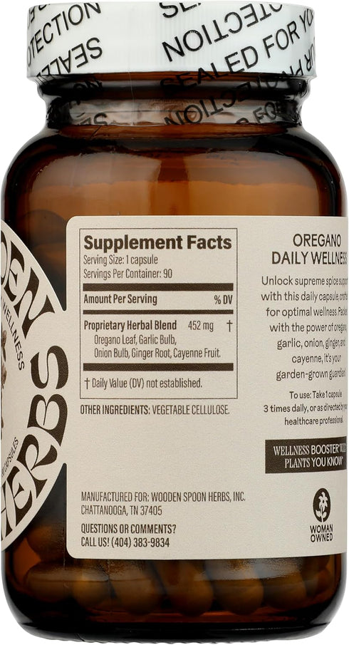 Immune 8 Bulb, (90 Wooden Spoon Herbs Oregano Daily Wellness | Supports Function, Metabolic Health, & Overall Wellness