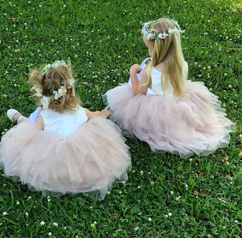 Vivivalue Floral Halo Boho Flower Headband, Floral Crown Headpiece for Wedding Party Prom Festival Pink