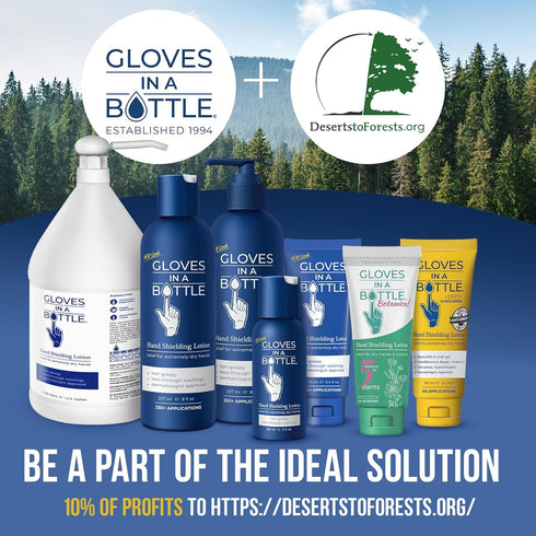 Gloves In A Bottle Psoriasis Eczema Relief Cream, Shielding Lotion for Cracked Hands, 8 oz with Pump