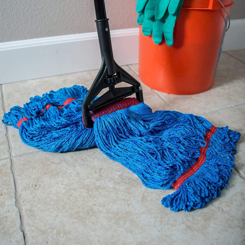 Simpli-Magic 79341 Commercial Grade Microfiber Looped Mop Kit, Extendable Pole, Aluminum