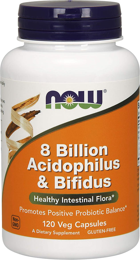 NOW Foods - 8 Billion Acidophilus & Bifidus 120 vcap