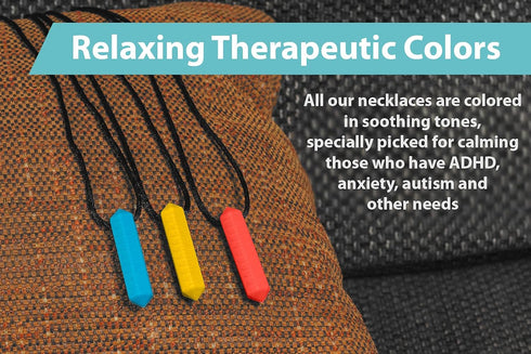 Tilcare Chew Chew 3 Set Sunset Crayon Sensory Necklace - Best for Kids or Adults that Like Biting or Have Autism
