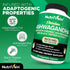 Nutrivein Organic Ashwagandha Capsules 1600mg with Black Pepper Extract - 120 Vegan Pills for Stress Relief & Immune