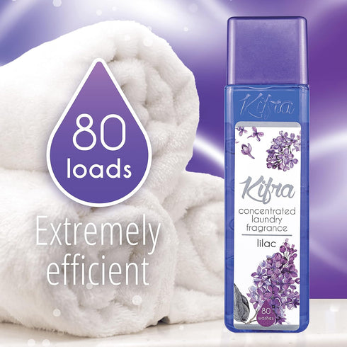 KIFRA Lilac Concentrated Laundry Fragrance 6.76 Fl Oz 200ml - 80 Washing Cycles.