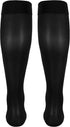 Truform Women's Compression Stockings, 20-30 mmHg, Knee High Length, Open Toe, Black, Medium