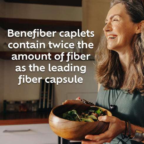 Benefiber Prebiotic Fiber Supplement Caplets - 84 Count