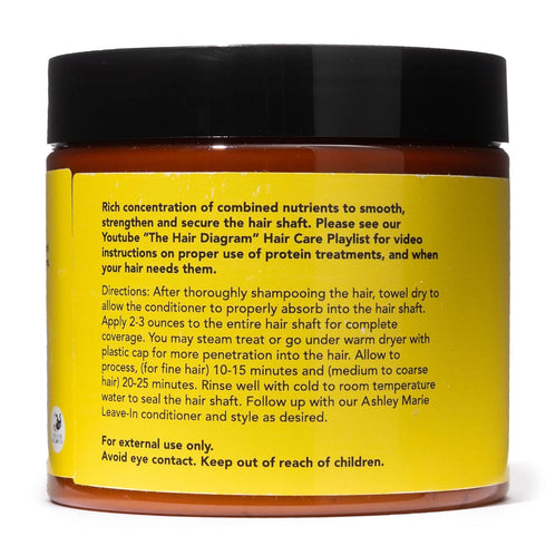 The Hair Diagram - Ashley Marie Protein Conditioner Treatment, Natural Strengthening Conditioner, 12oz