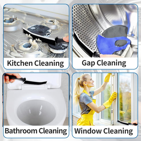 MixS Live 8Pcs Set,Heavy Hard Bristle Crevice Cleaning Brush Duty Grout Brush Kit, Deep Clean Brush for Stove, Window