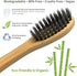 BPA-FREE, Biodegradable Bamboo Toothbrush - Charcoal Infused Naturally Whitening Bristles, 16-PACK