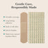 FEBU Eco-Friendly Bamboo Fabric Bandages, PFAS Free, Natural Hypoallergenic Bandages, 75 Count