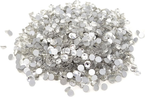 Honbay 1440PCS 5mm ss20 Sparkly Round Flatback Rhinestones Crystals - Non-Self-Adhesive (Clear)