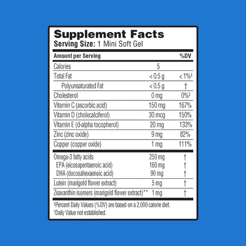 Ocuvite Eye Vitamin & Mineral Supplement - 30 Softgels with Zinc, Vitamins C, E, Omega 3, Lutein, & Zeaxanthin
