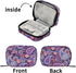 Naanle 7 4.6 3.14 1.88 Inch, Traditional Paisley Flowers Pill Box Day Case Travel Organizer Bag with Zipper Floral