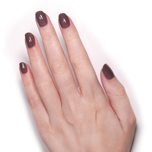 LONDONTOWN lakur Nail Polish, Chip-Resistant, Non-Toxic, Glossy Creamy Brown, Natural Charm, .40 fl oz