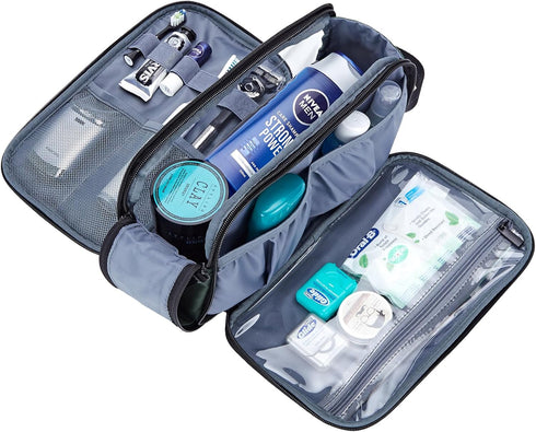 ZEEMO Toiletry Bag for Men, Extra Large Water-resistant Dopp Kit, Shaving Bag for Long Travel, Green