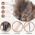 Ostrich Feather Duster Classic 14" with Wooden Handle, Natural Fluffy, Eco-Friendly Reusable for Home and Office