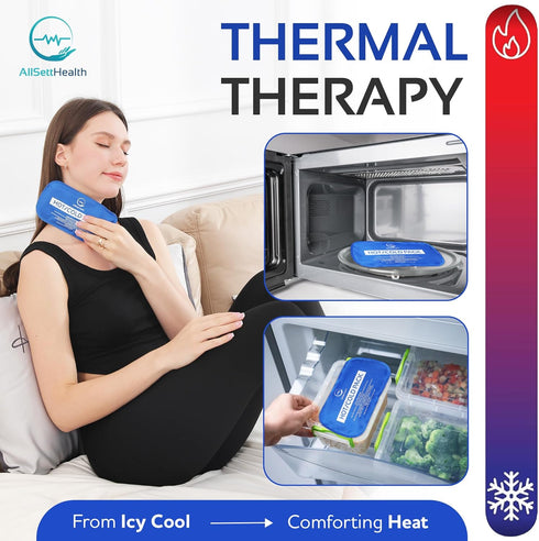Reusable Ice Packs, Convenient Hot and Cold Packs for Injuries, 7 Piece Flexible Ice Packs in Multiple Shapes