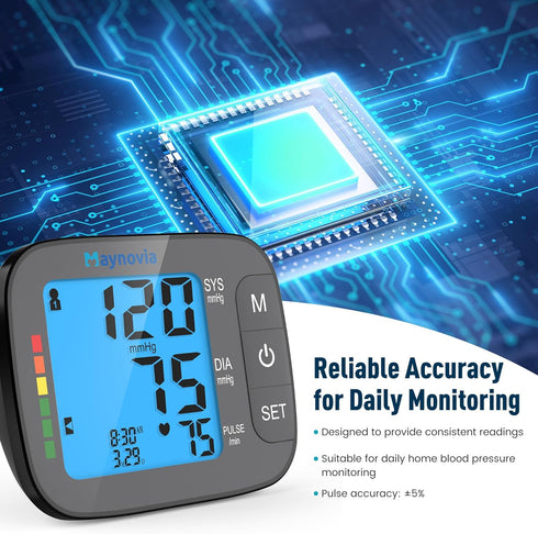 Maynovia 260 Blood Pressure Monitor for Upper Arm, Automatic Blood Pressure Cuff for Home Use, Blood Pressure Machine