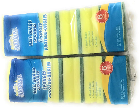 Scrub Sponge Pack Durable and Multipurpose Cleaning Sponges Great for Kitchen Dishes by Scrub Buddies