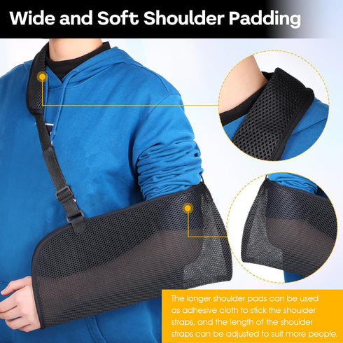 Wanmu Immobilizer, Arm Sling for Women and Men, Lightweight Shoulder Brace Comfortable Medical Sling for Shoulder