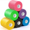 Upgraded 6 Pack Pre Wrap Athletic Tape - Multi Color Foam Underwrap for Soccer and Sports
