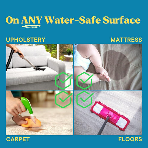 Natural Odor and Stain Remover Spray, Unscented Plant-Based Cleaner for Home, Carpet, Upholstery