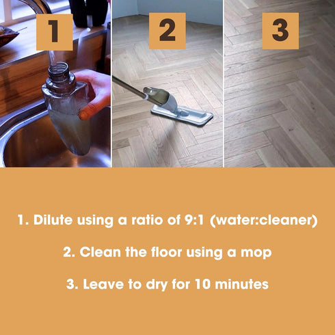 Furniture Clinic Vinyl Floor Cleaner | 17oz / 500ml | Quick-Drying with Lavender Aroma | Easy and Safe Application |