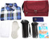 Vercord Mens Toiletry Bag, Small Shaving Dop Kit for Travel, Frosted Burgundy Hygiene Bag