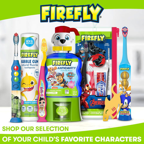 Pack, 3+, 3 0.127 lb Firefly Firefly Marvel Avengers Toothbrush Value Soft Bristle Toothbrush for Kids Ct