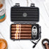 Flauno Travel Cigar Humidor Case, Portable Box with Humidifier Disc & Cutter, Waterproof and Airtight for 10 Cigars