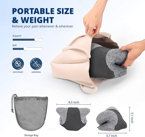 Wifamy 3s Heated Neck Stretcher for Pain Relief, Neck and Shoulder Relaxer, Cervical Traction Device