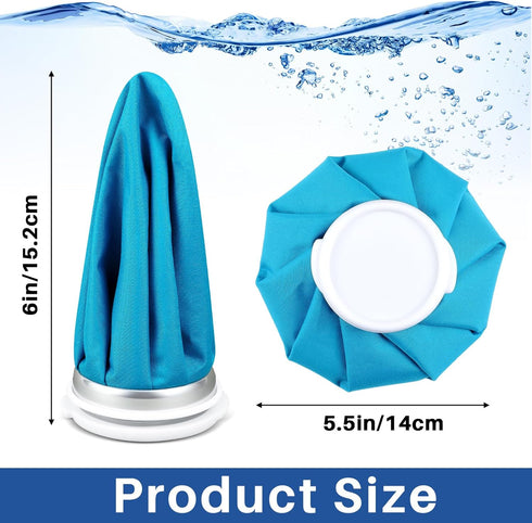 4 Packs Reusable Ice Pack Cold and Hot Use Hot Water Bag Kids Adults Cold Packs for Injuries Pain Relief Wisdom Teeth Breastfeeding Tired Eyes, 5.5 Inches (Classic Pure Style)