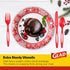 Glad Heavy Duty Full Size Assorted Plastic Cutlery Set, Red Extra Heavy Duty Forks, Knives, and Spoons (Pack of 48)