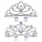 Pack of 2 Exquisite Rhinestone Tiara Crown Headband Comb Pin Wedding Birthday Tiaras