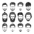 TecUnite Mustache Scissors Grooming Kit for Men - 4 Pieces Beard Trimmer Set with 2 Small Combs and Storage Bag