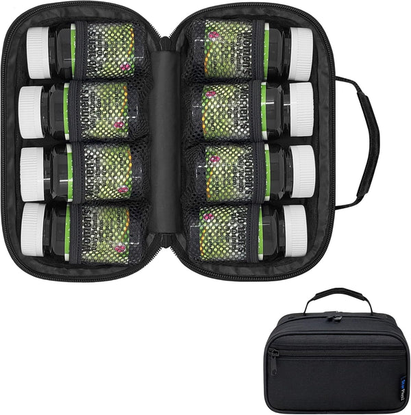 Small Pill Bottle Organizer for Travel, Medicine Bag, Carrier for Prescription Medications