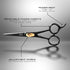Razor Sharp Beard & Mustache Scissors, 5" High Carbon Stainless Steel Facial Hair Trimming Shears, Right Handed, Black
