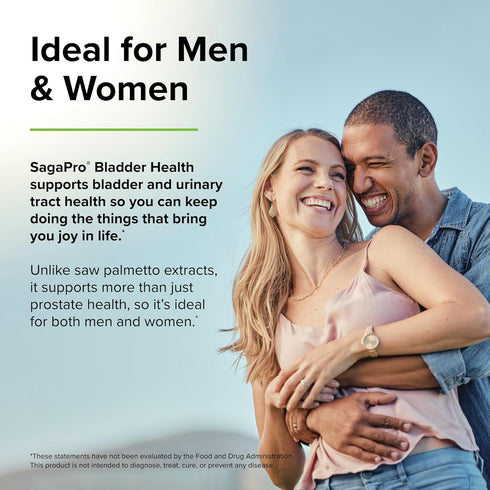 Terry Naturally SagaPro Bladder Health - 60 Capsules - Non-GMO, Vegan, Gluten Free - Supports Bladder Function for Men