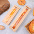 kenaeooe 100 Pack 23.8 4.4 1.6 Inch Baguette Bread Bags with Clear Window, Long French Bread Bag, Paper Bakery Storage