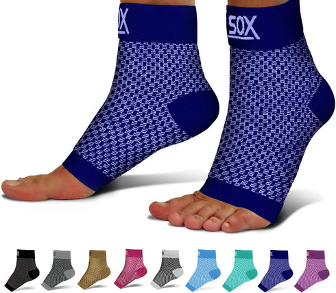 SB SOX Ankle Compression Sleeve, Plantar Fasciitis Compression Socks for Heel Pain and Night Splint Comfort