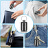 Pill Keychain Holder - 2pcs Small Waterproof Pill Box Organizer for Travel (Black + Gray)