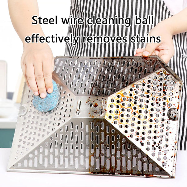 PANGBOER Pack 10 of Sturdy Metal Steel Wool for Cookware Outdoor Cooking Items Scented