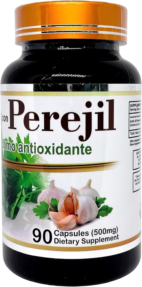 Productos El Colibri 500mg 45 AJO con Perejil (Garlic and Parsley Extract) Servings