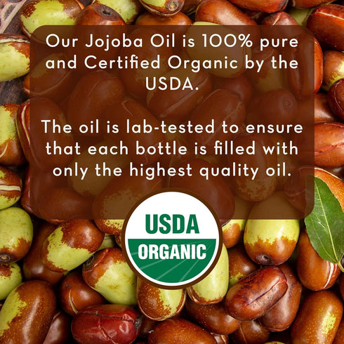 Pure Body Naturals Organic Jojoba Oil, 4 Fl Oz - 100% Pure, Cold Pressed for Skin, Face, Nails, and Hair