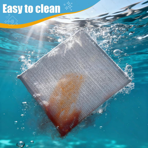 MVXMVX 10pcs-Multipurpose Sets (40) Non Scratch Wire Dishcloth and Microfiber Cleaning Cloth Wire Dishwashing Rags Wire