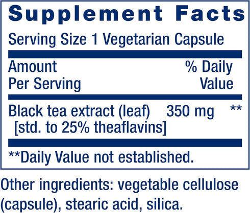 Theaflavin Standardized Extract – Tea Leaf Flavonoids, 30 Capsules by Life Extension