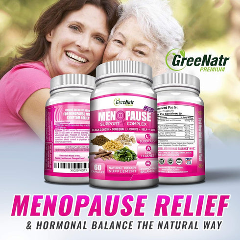 Menopause Supplements for Women - Perimenopause Support with Dong Quai & Black Cohosh, 60 Caps