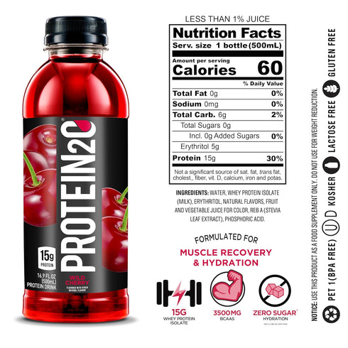 Protein2o Whey Protein Isolate Infused Water - 15g Ready To Drink, Gluten Free, Flavor Fusion Variety Pack