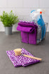 DII Cleaning Collection Multi-Purpose Microfiber Dishtowel Set, Eggplant Lattice